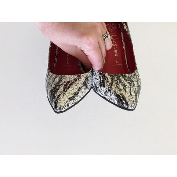 Jeffrey Campbell Theodora Pump Sz 8 Black White Splattered Ibiza Last Handmade - Picture 5 of 9